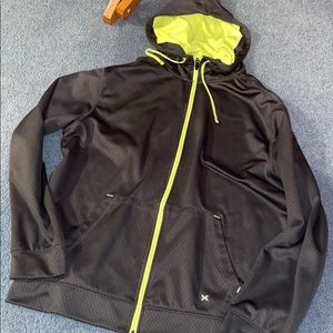 Men’s full zip neon and gray